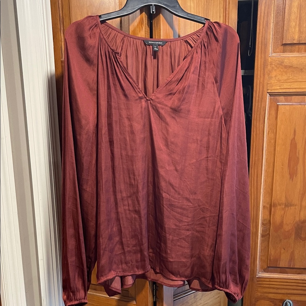 Banana Republic Deep Red Orange Blouse